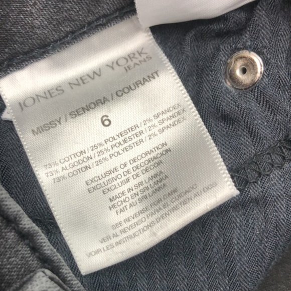 PREMIUM JONES NEW YORK GRAYWASH SUTTON STRAIGHT JEANS 6/28x30 ⭐ - Picture 6 of 9